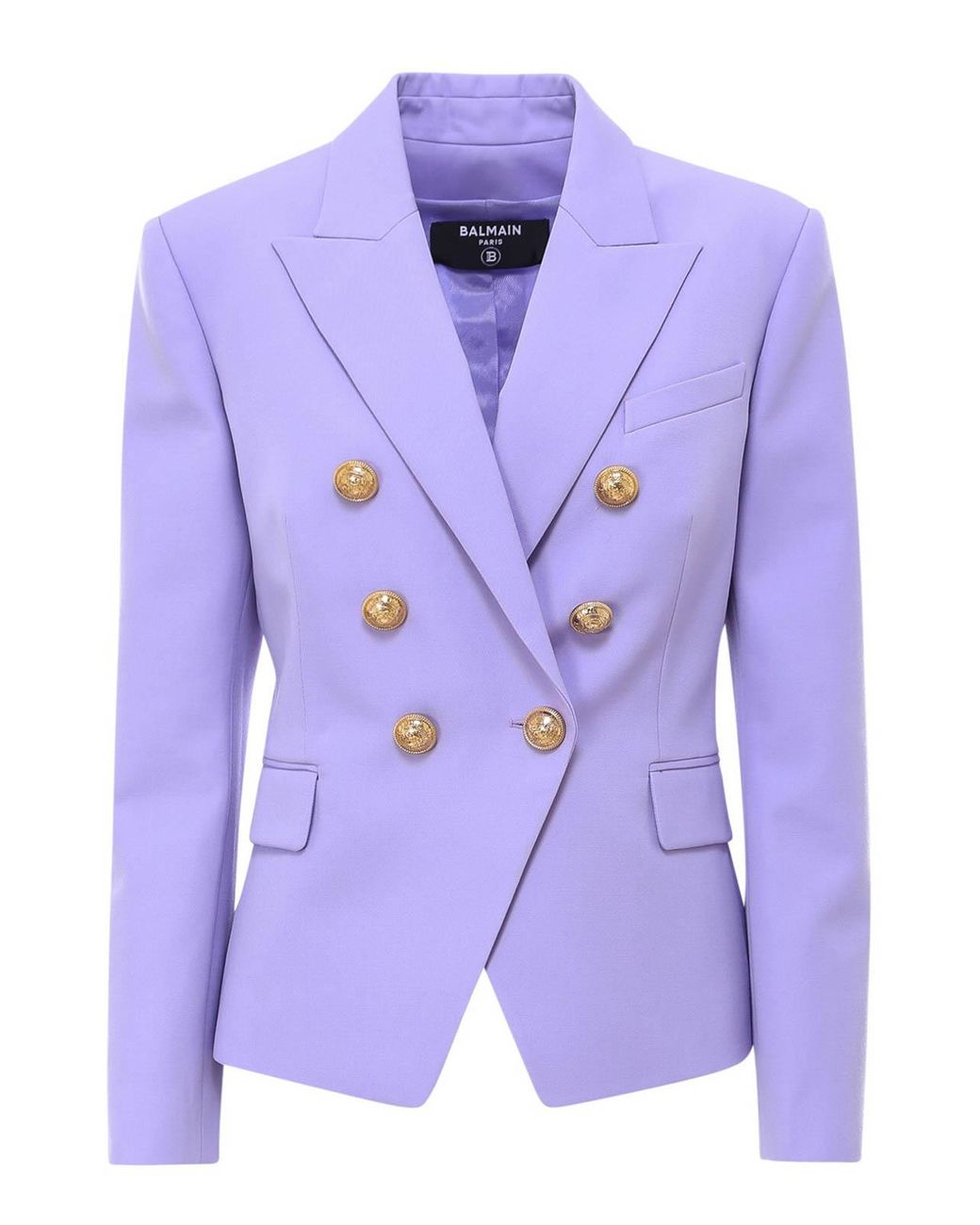 Balmain Wool Doublebreasted Blazer in Light Purple (Purple) Lyst