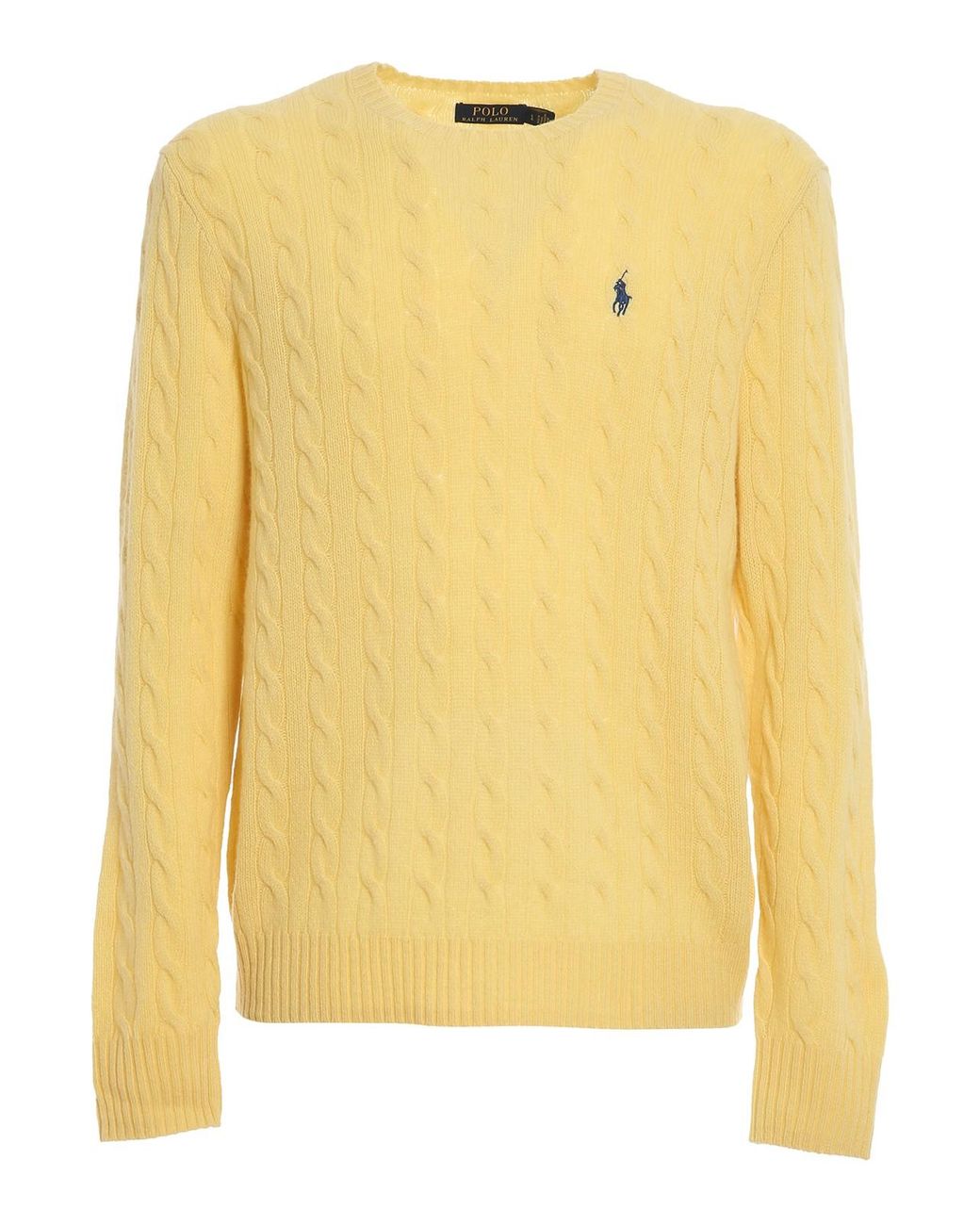 Polo Ralph Lauren Cable Knit Wool And Cashmere Blend Sweater in Yellow ...