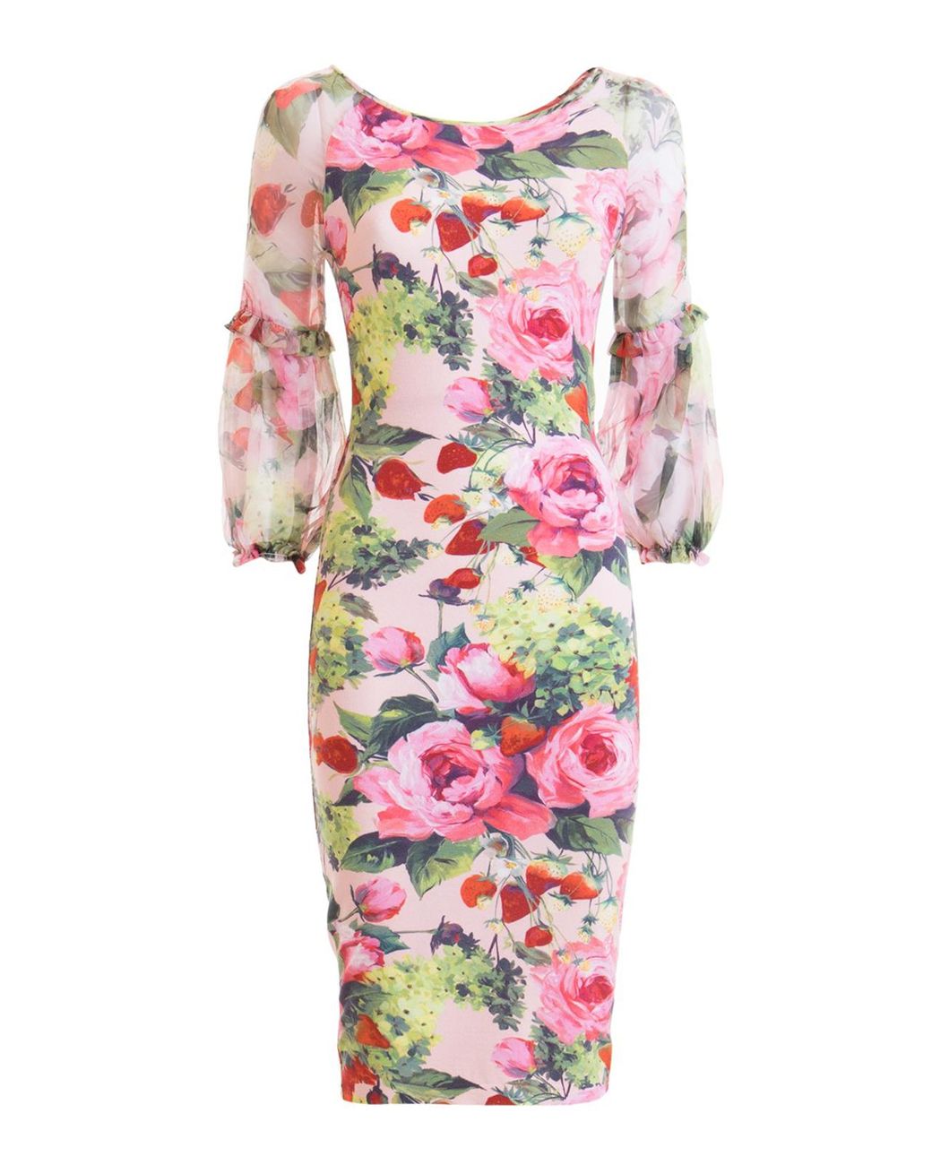 Blumarine Floral Print Silk Dress in Pink - Lyst