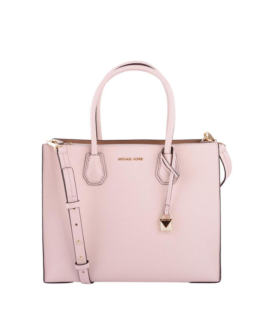 light pink leather tote