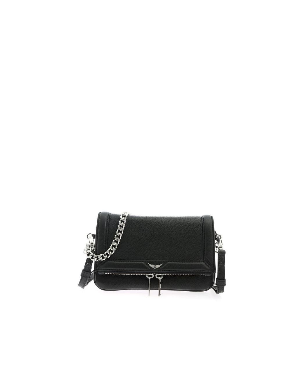 Zadig & Voltaire Leather Rock Nano Novel Crossbody Bag In Black Lyst