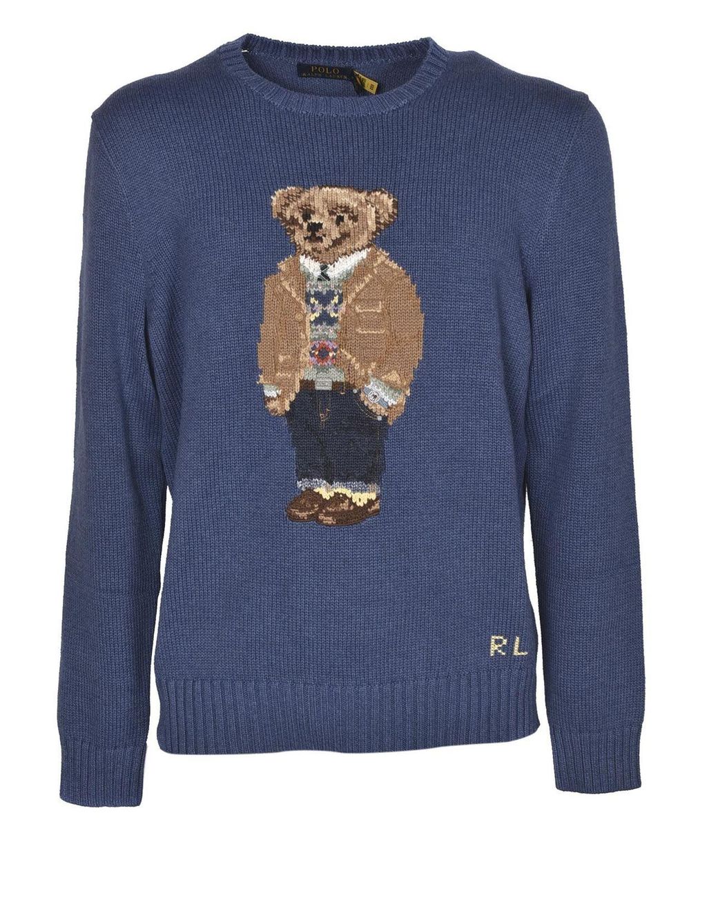 Polo Ralph Lauren Cotton Teddy Sweater In Rustic Blue for Men - Lyst