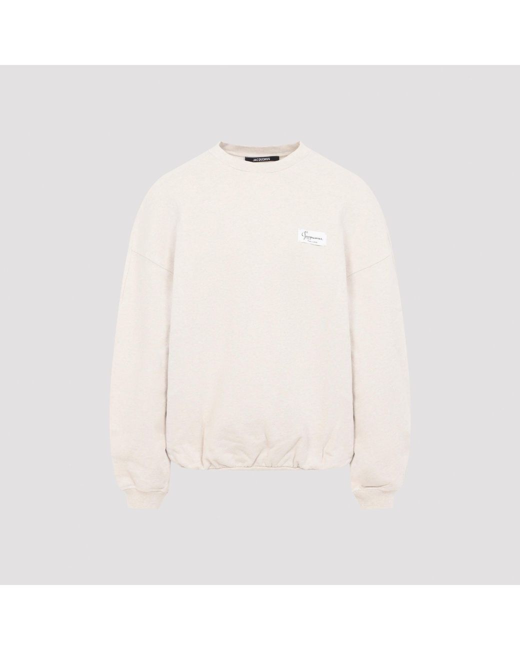 Jacquemus White Cotton Sweatshirt for men