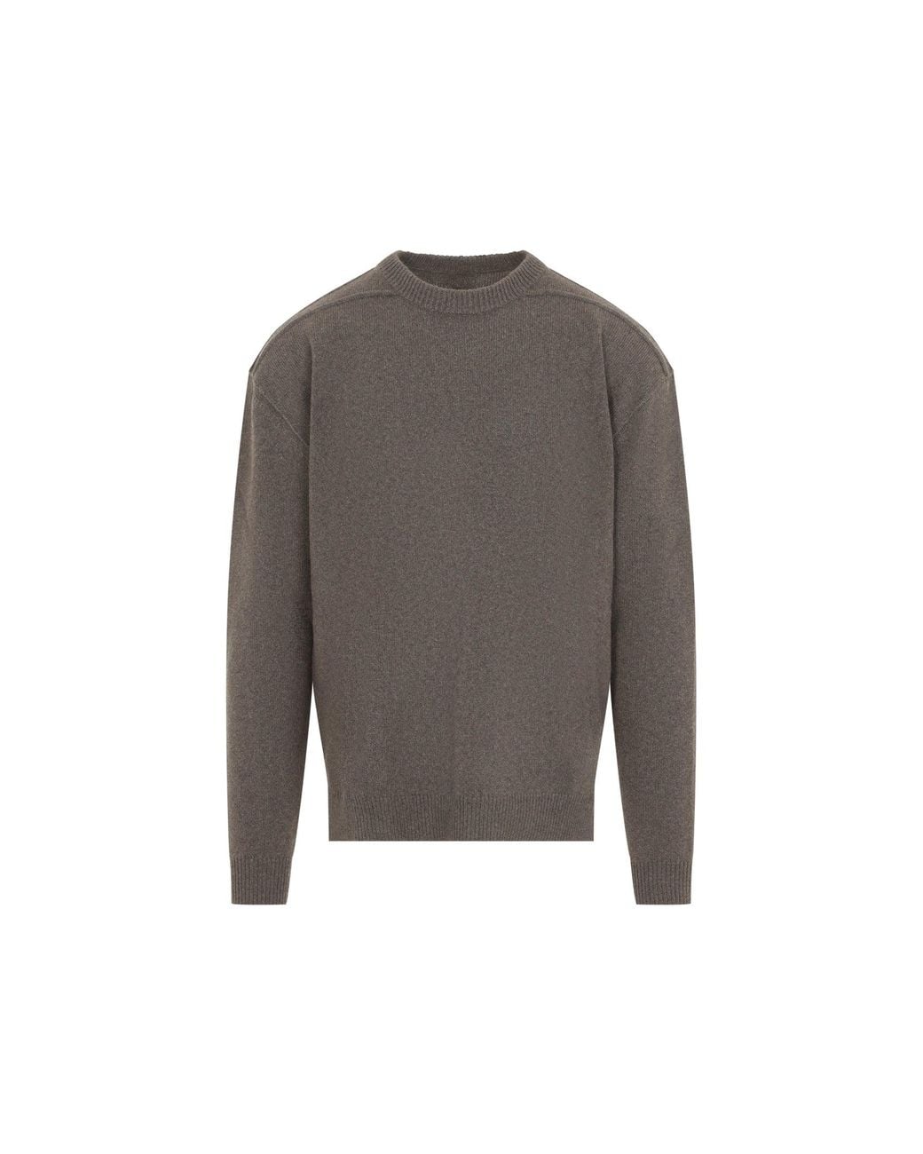 Rick Owens Gray Round Neck Sweater for men