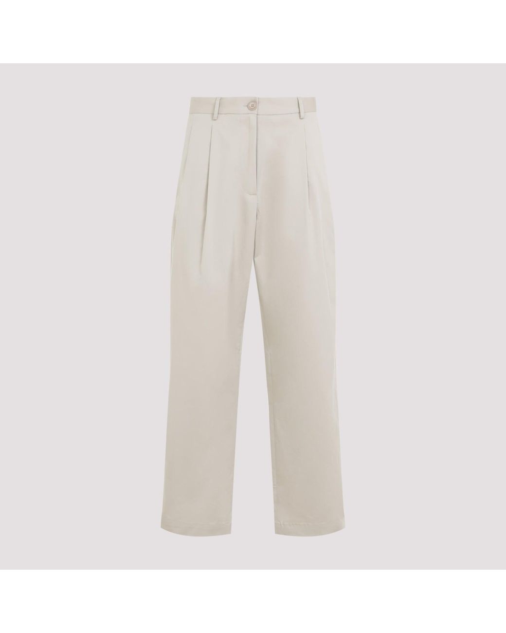 Frankie Shop White Cotton Chino Trousers For