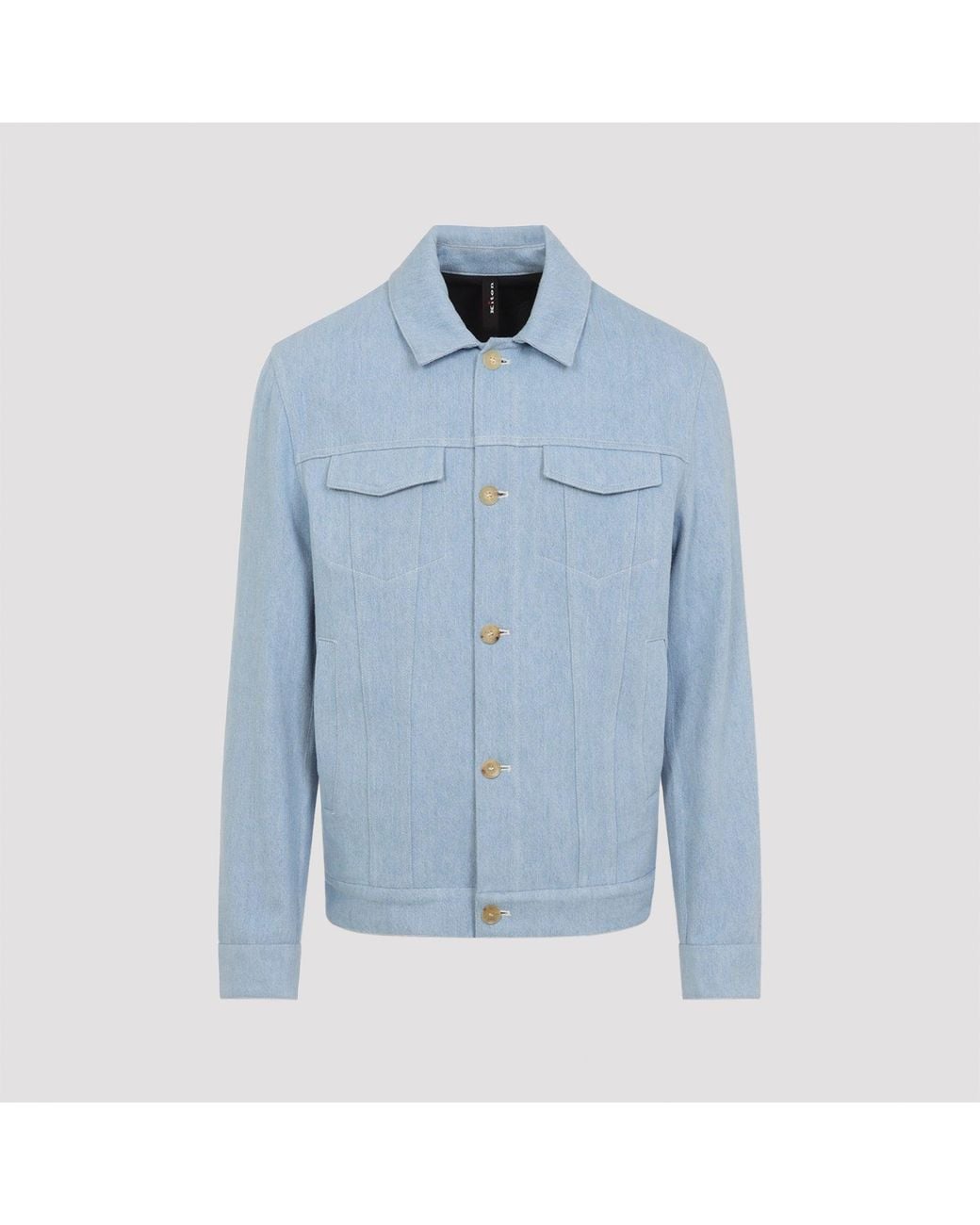 Kiton Blue Light Cotton Jacket