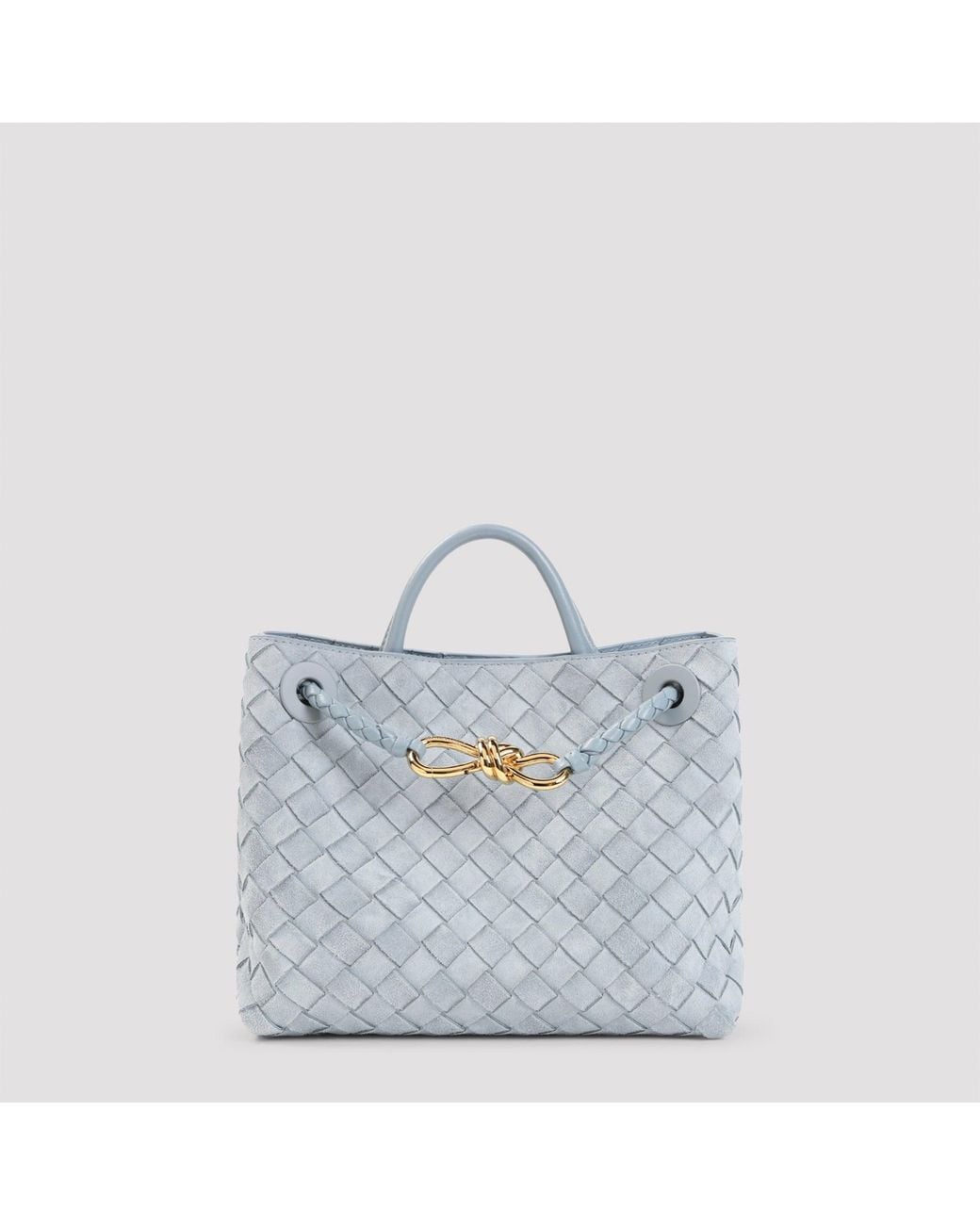 Bottega Veneta Blue Small Andiamo Bag