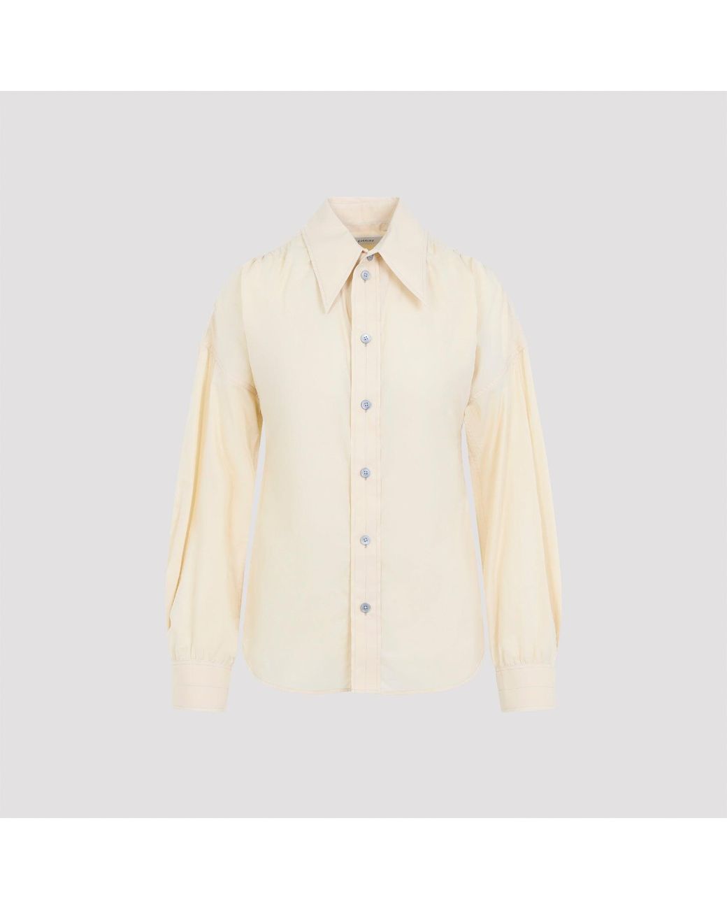 Lemaire Natural Ice Apricot Pointed Collar Shirt