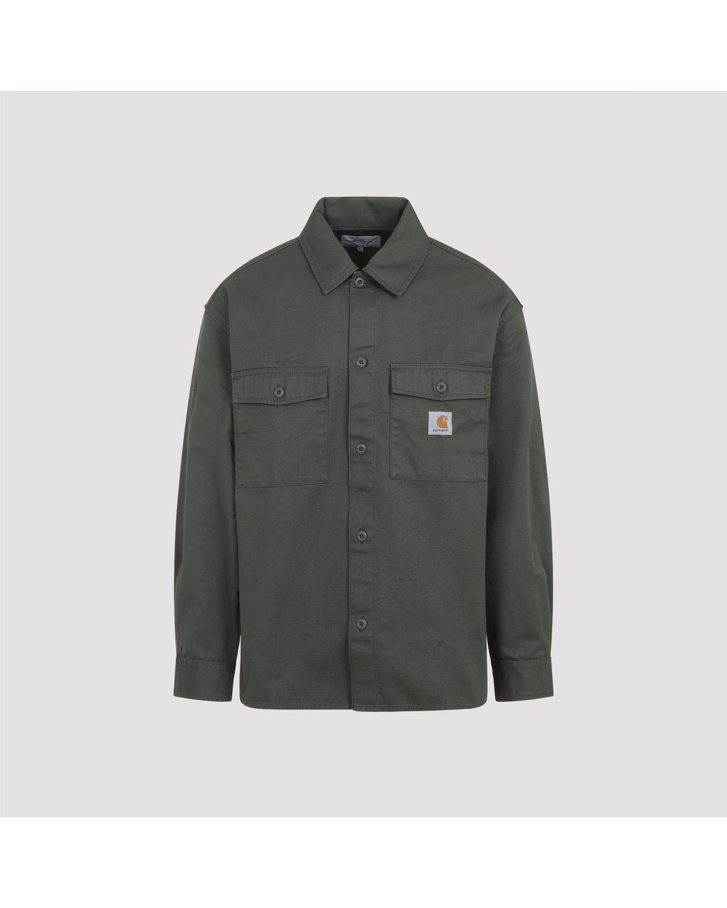 Carhartt Gray Kelly Shirt Cotton Jacket for men