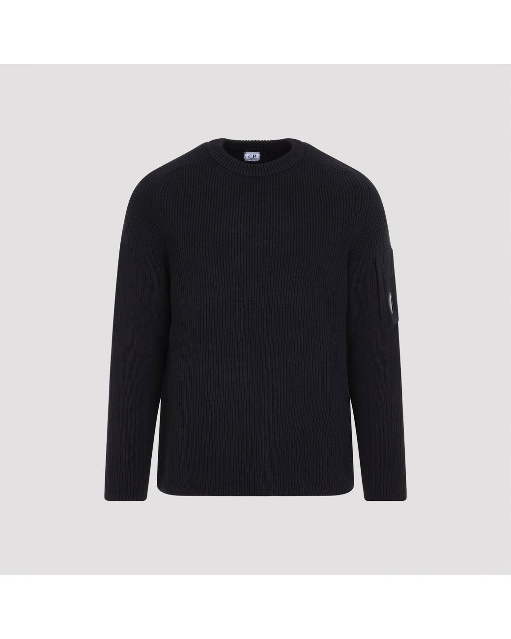 C P Company Blue C.P.Company Full Rib Crewneck for men
