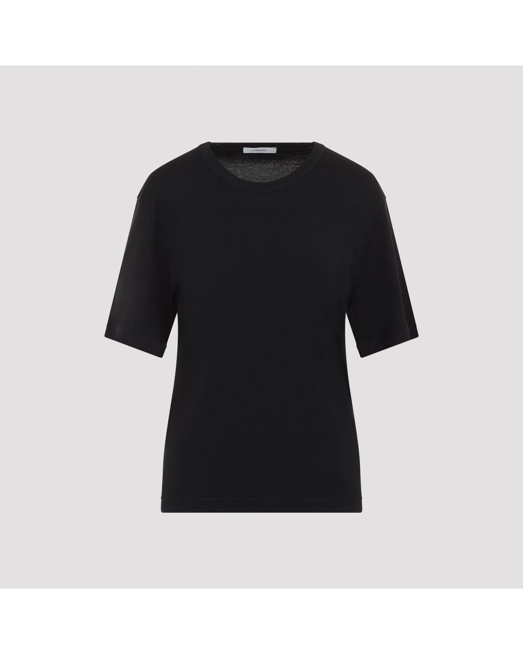 Lemaire Black Cotton Ribbed T-Shirt