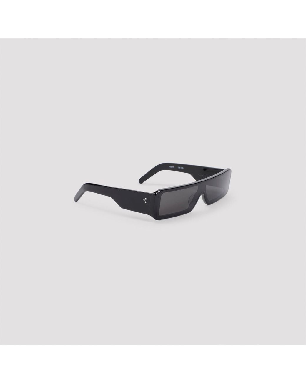 Rick Owens Black Mini Gethshades Acetate Sunglasses
