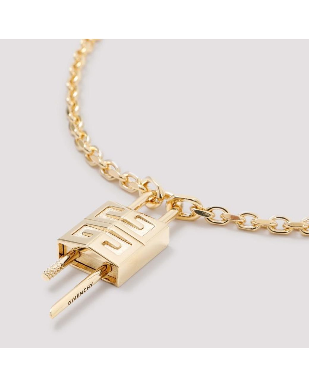 Givenchy G-chain Lock Necklace - Silver | Editorialist