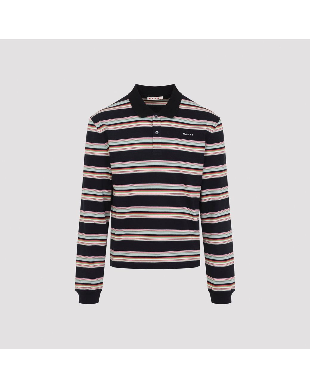 Marni Black Cotton Polo for men