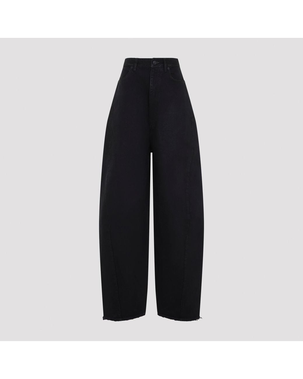 Balenciaga Black High Waist Barrel Twisted Jeans