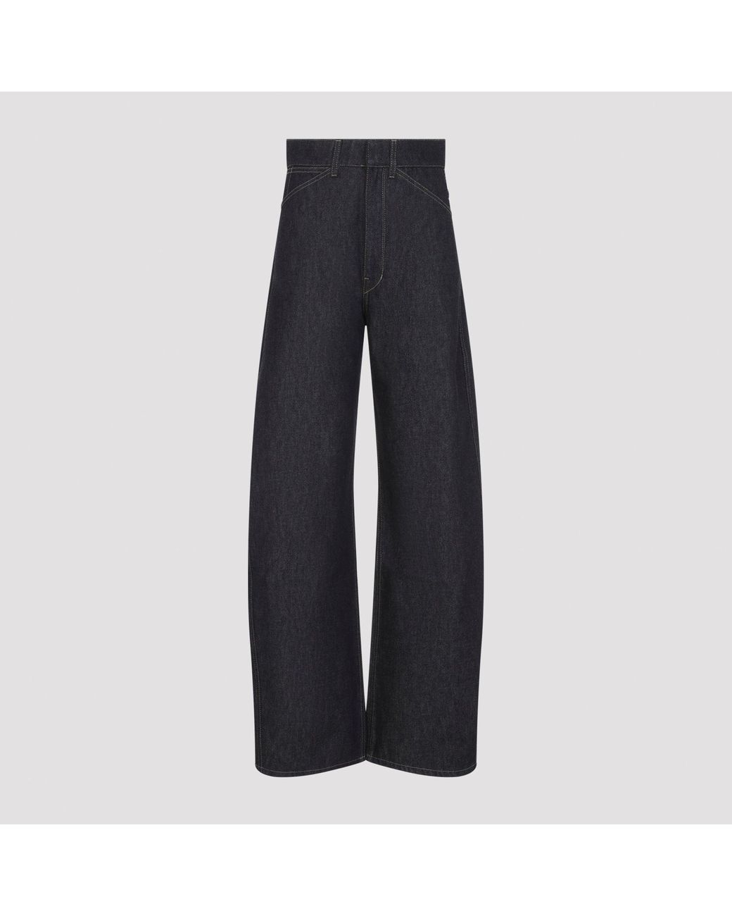 Lemaire Blue High Waisted Curved Pants