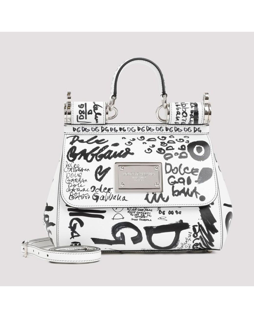 Dolce & Gabbana Graffiti Sicily Bag in Black | Lyst