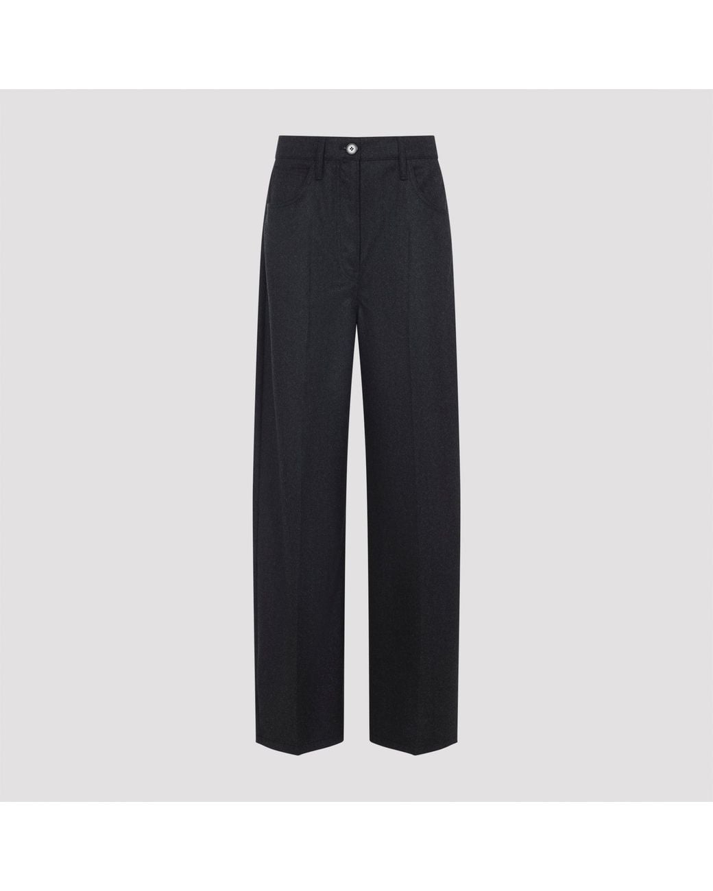 Prada Blue Anthracite Virgin Wool Pants