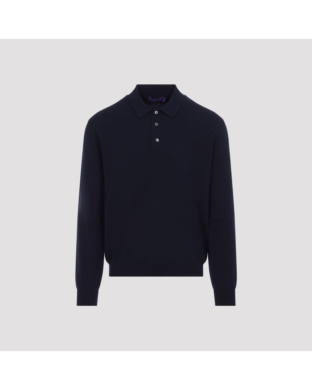 Ralph Lauren Blue L/Knit Polo for men