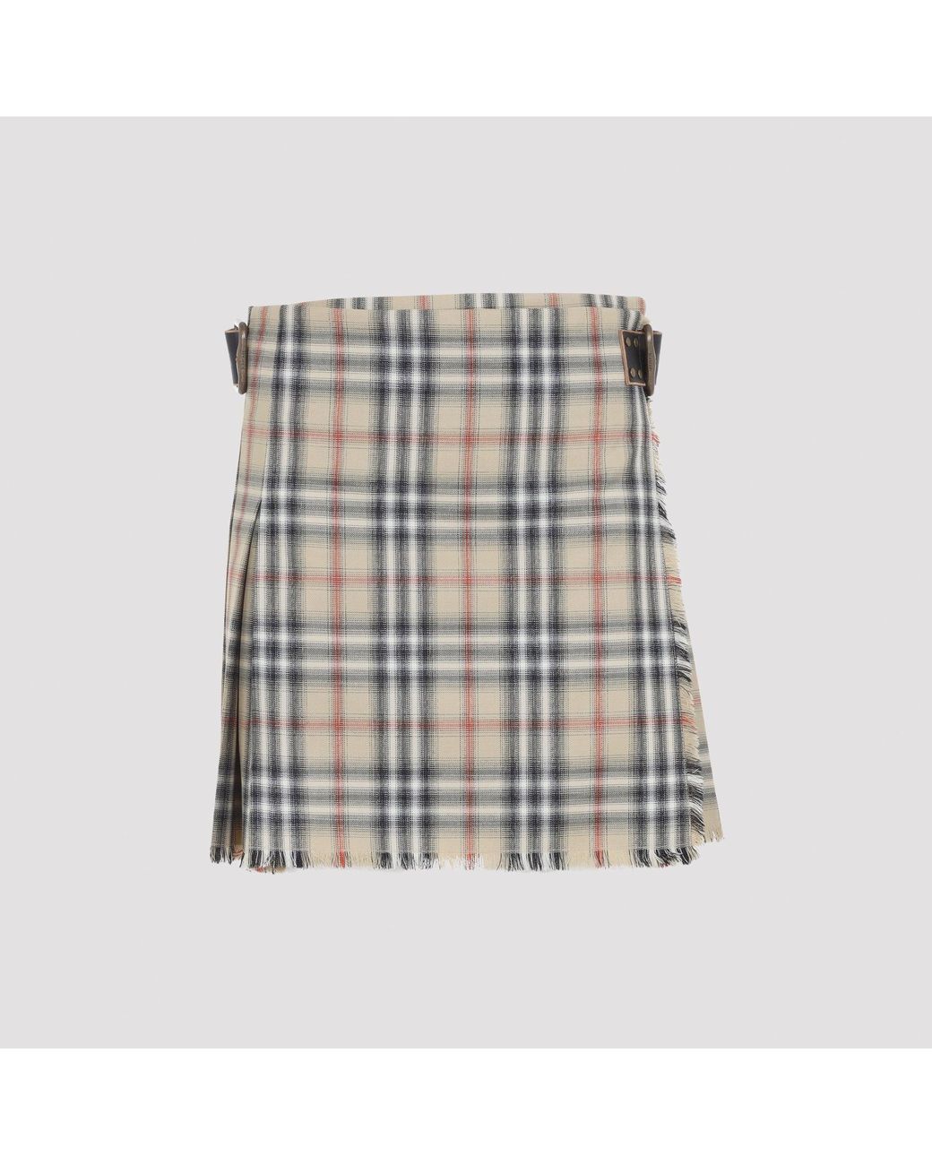 Burberry Multicolor 100% Wool Mini Skirt