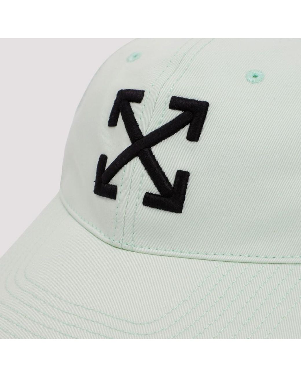 Off-White c/o Virgil Abloh Logo Embroidered Baseball Cap Hat in Green | Lyst