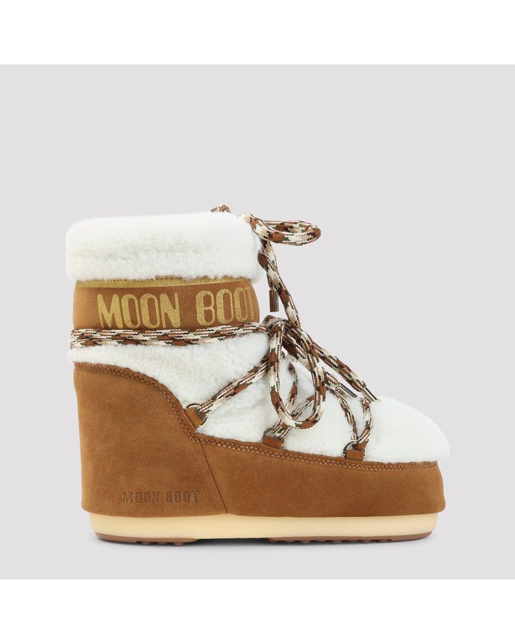 Moon Boot Brown Icon Low Shearling Boot