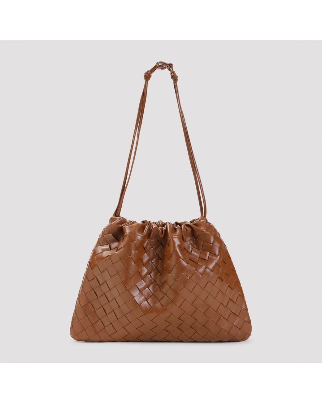 Bottega Veneta Brown Leather Mini Pouch Handbag