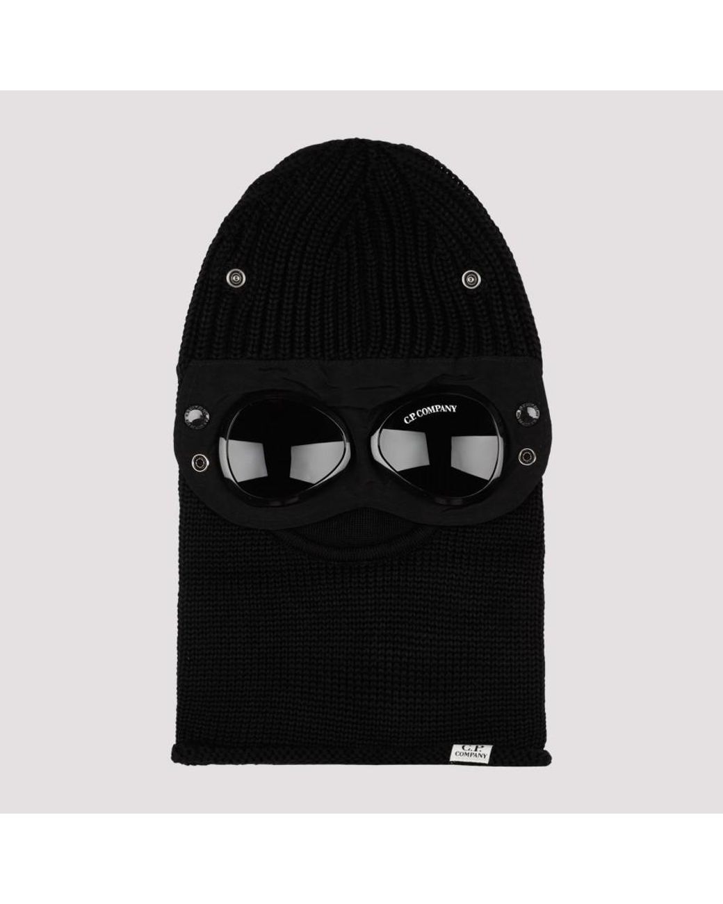 C.P. Company Extra Fine Merino Wool GOGGLE Ski Mask Object in Black for
