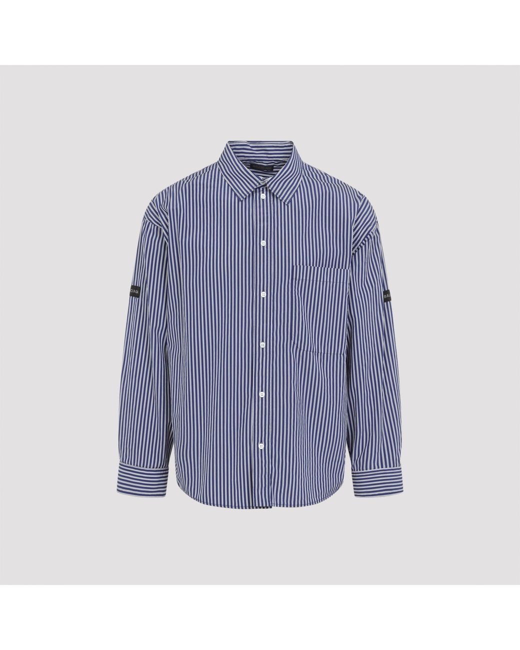 Balenciaga Blue Oversized Shirt for men