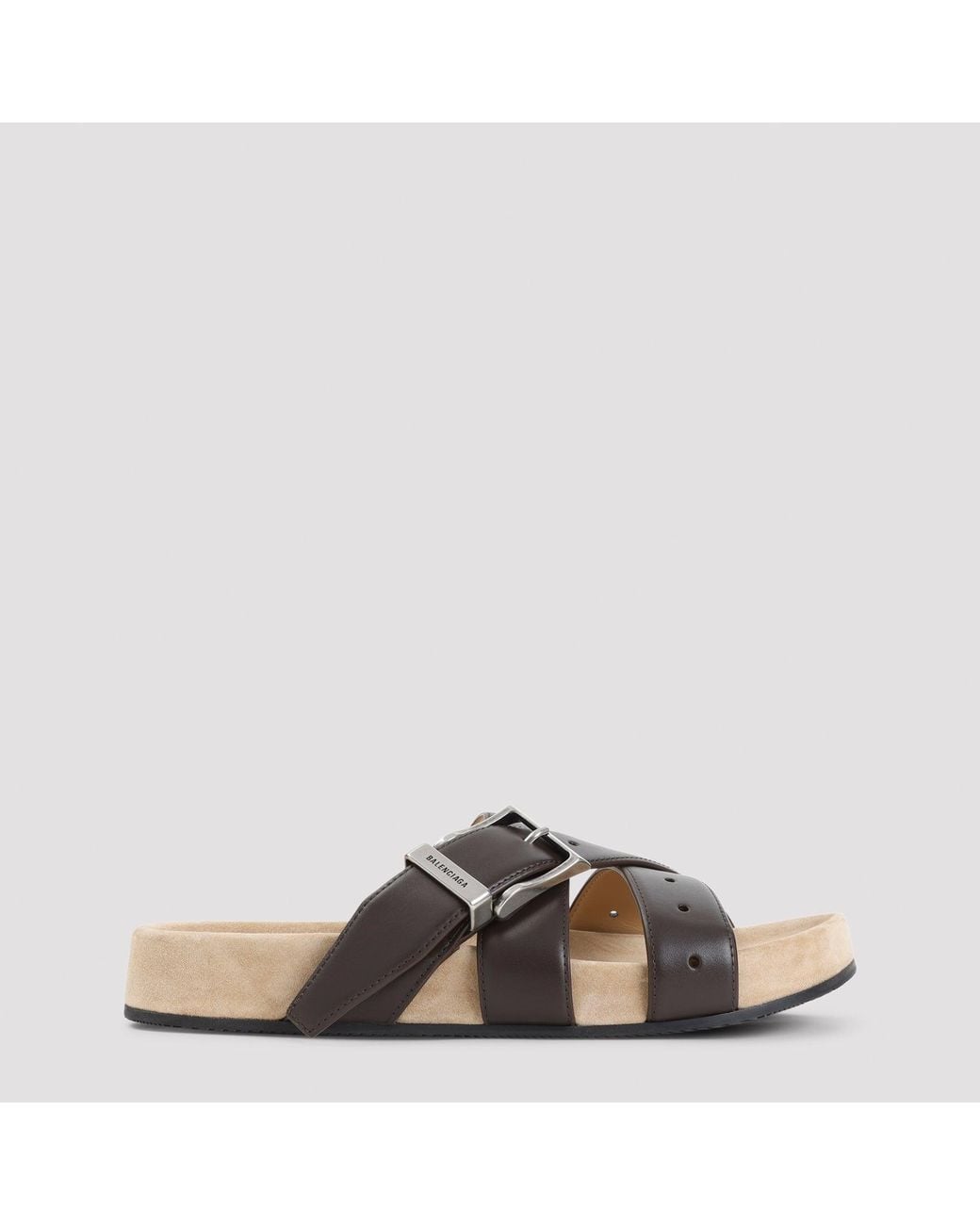 Balenciaga Brown Elite Belt Sandals for men