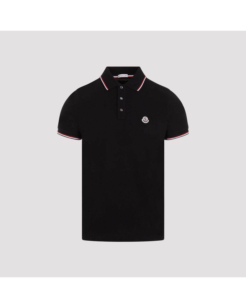 Moncler Black Ss Polo T-Shirt for men