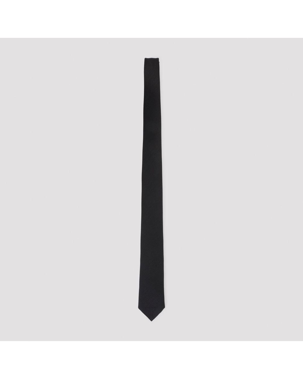 Balenciaga Black Wool-Silk Tie for men