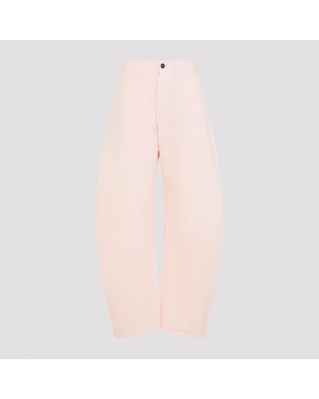 Alaïa Pink Round Tinted Denim Trousers