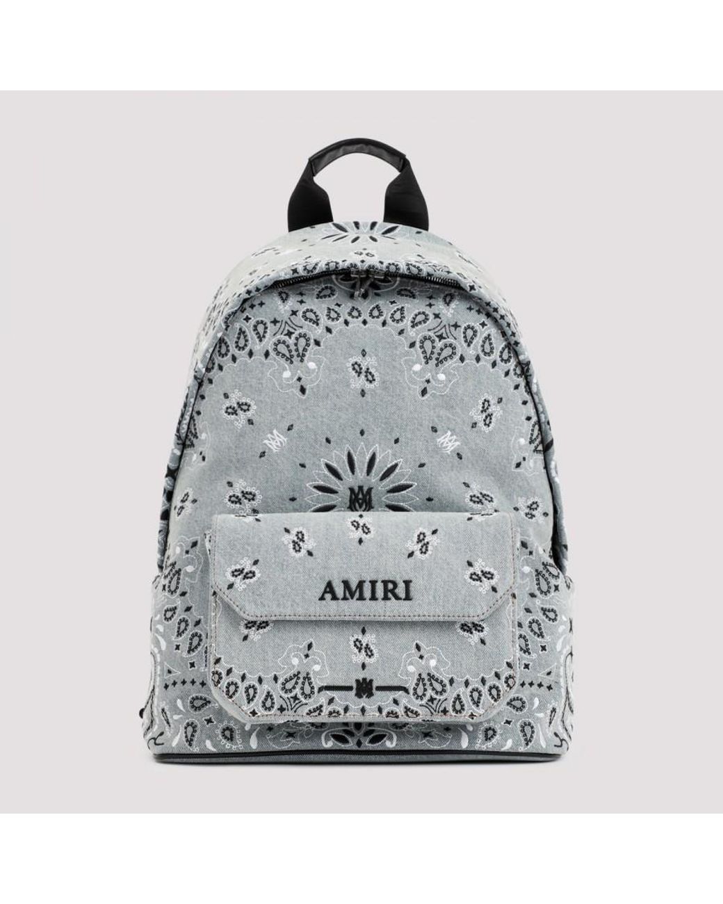 Amiri Bandana Denim Backpack Unica in Gray for Men Lyst
