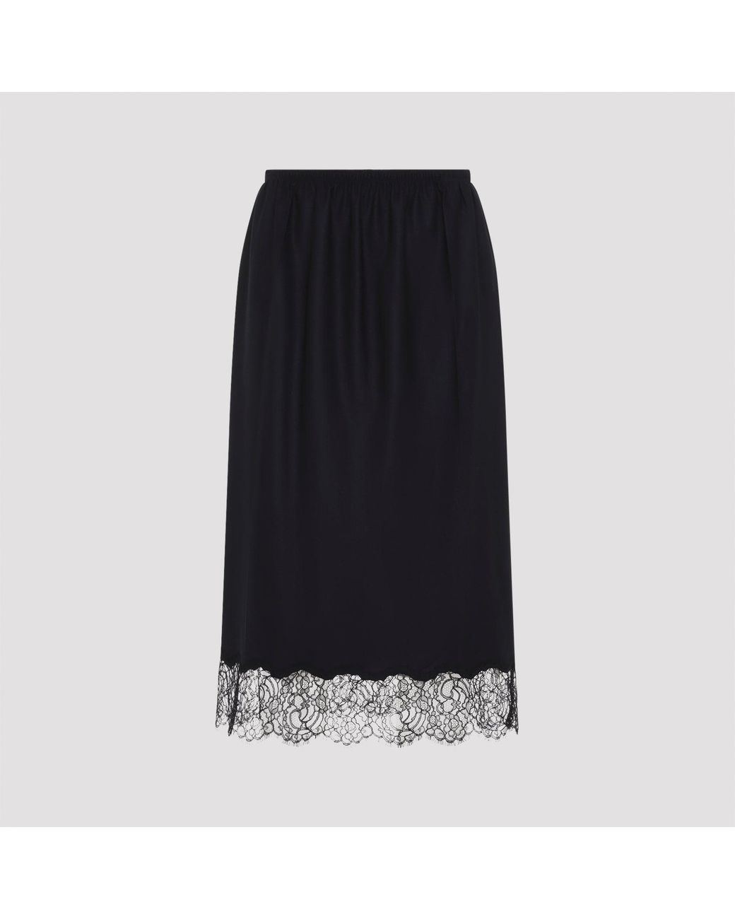 Carven Black Pull On Lingerie Skirt