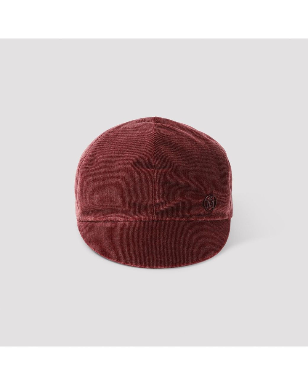Maison Michel Red Burgundy Emy Vizor Hat