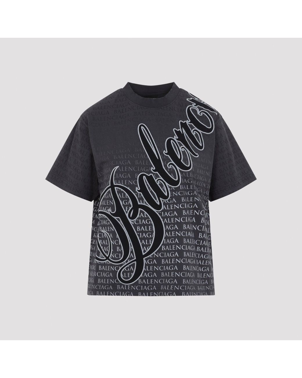 Balenciaga Black Washed Medium Fit T-Shirt