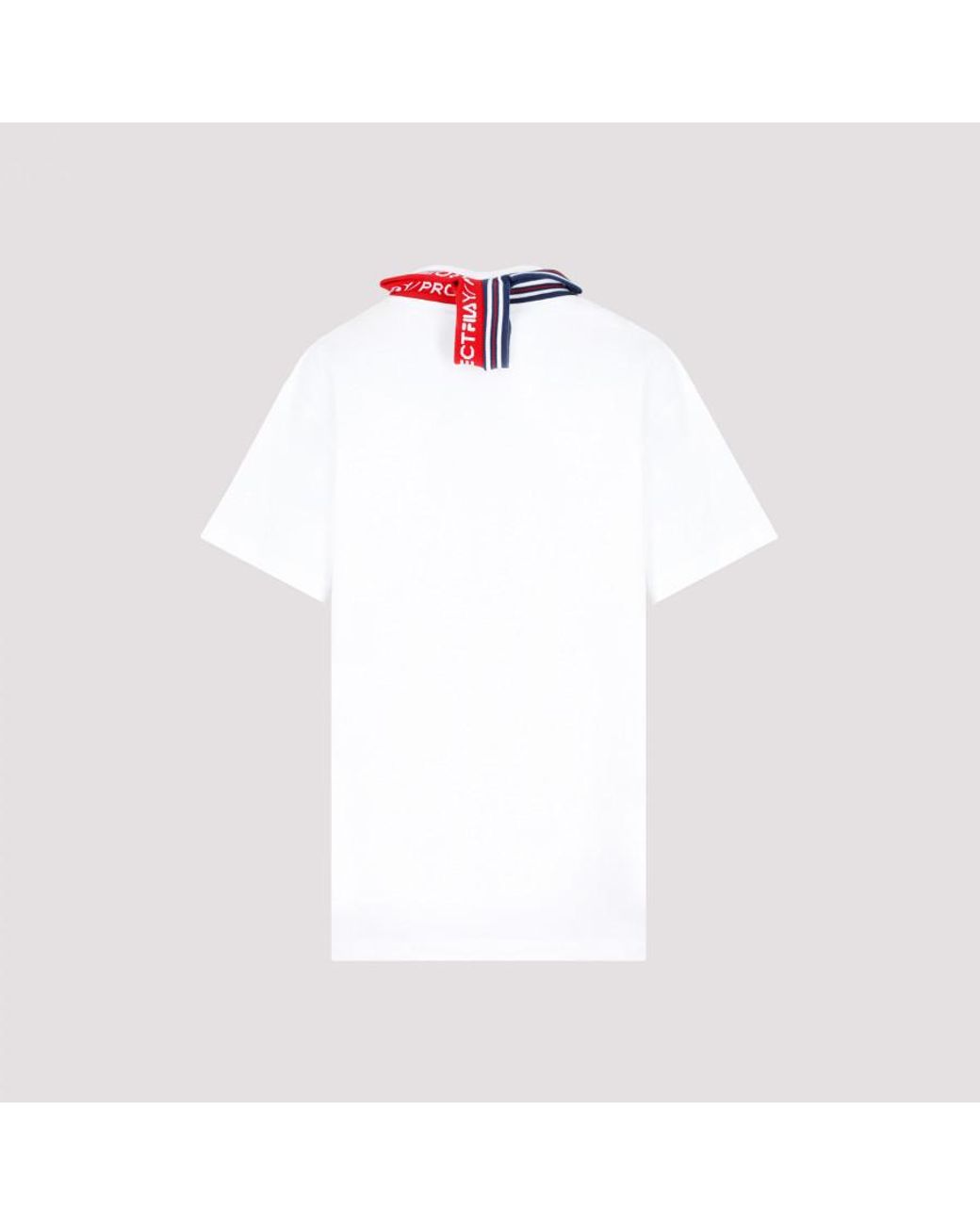 X Fila White Three Collar T-shirt 