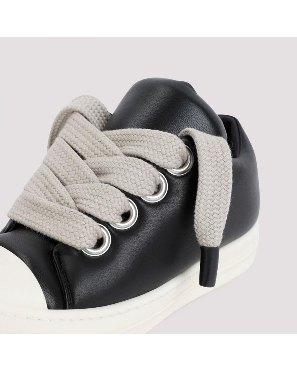Rick Owens Jumbo Lace Padded Low Sneakers Shoes in Black | Lyst Rick Owens Jumbo Lace Padded Low Sneakers Shoes in Black | Lyst