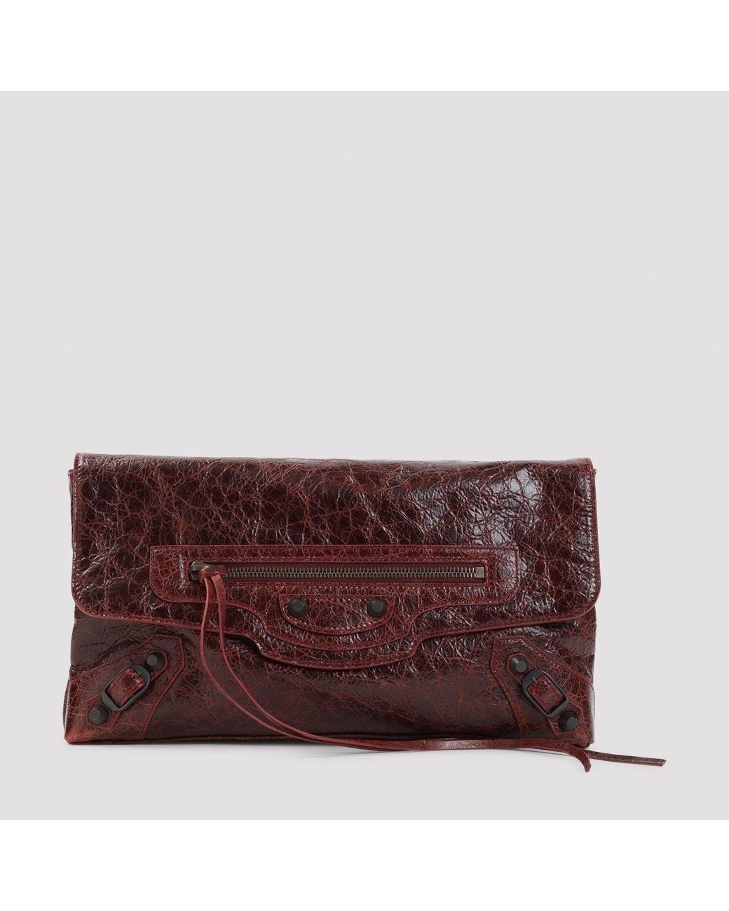Balenciaga Brown Le City Clutch