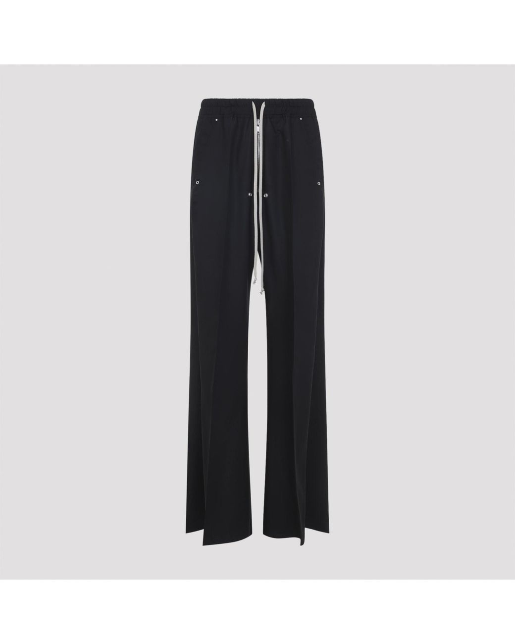 Rick Owens Black Wide Bela Virgin Wool Pants for men