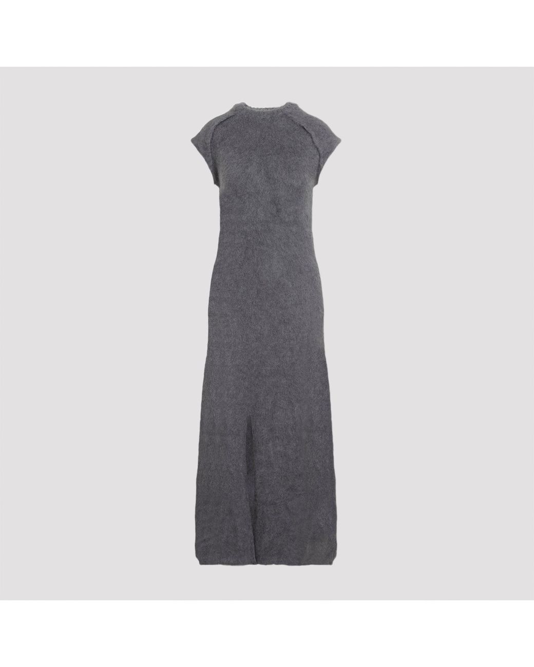 Jil Sander Gray Knit Long Dress