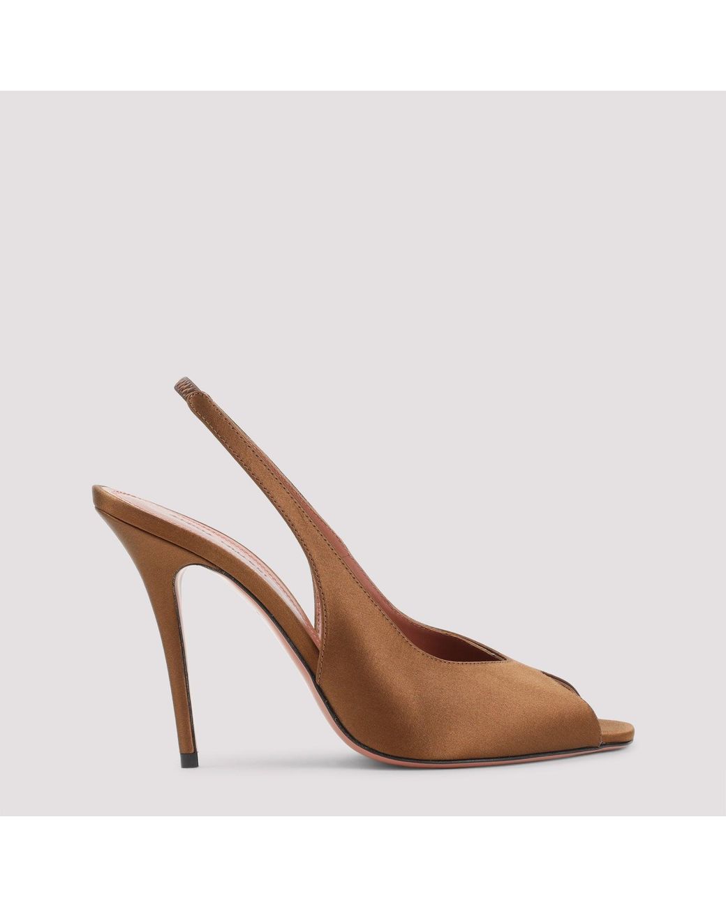 AMINA MUADDI Brown Kistina 105 Sling Mules