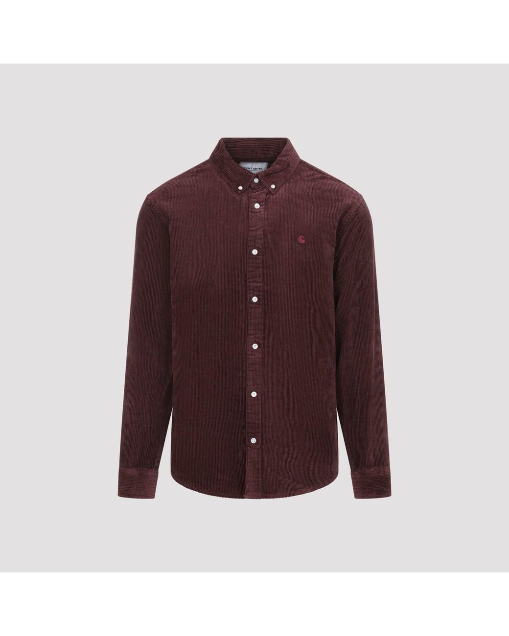 Carhartt Purple Corduroy Overshirt Madison Long-Sleeve for men