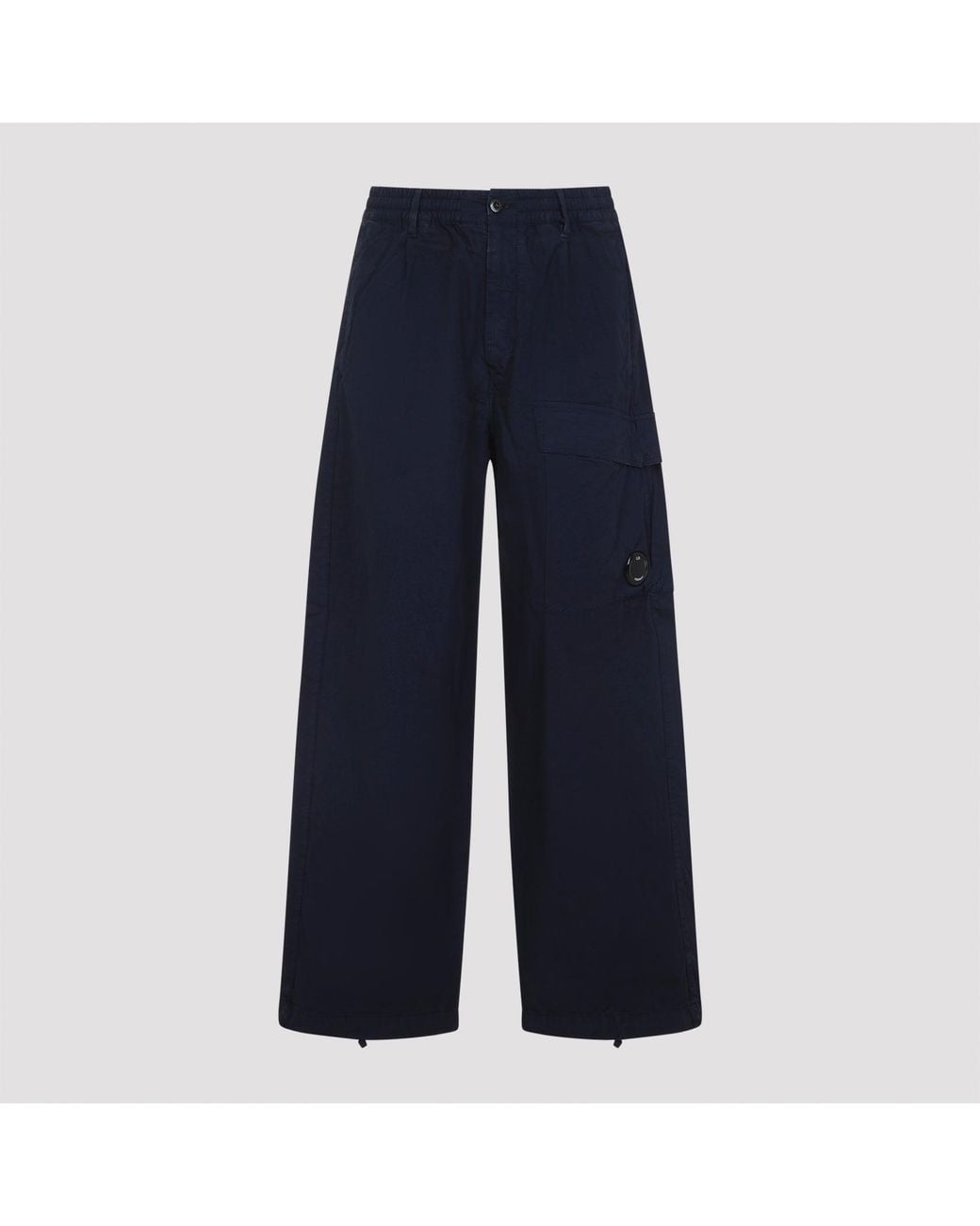 C P Company Blue C.P.Company Micro-Reps Boxy Cotton Cargo Pants for men