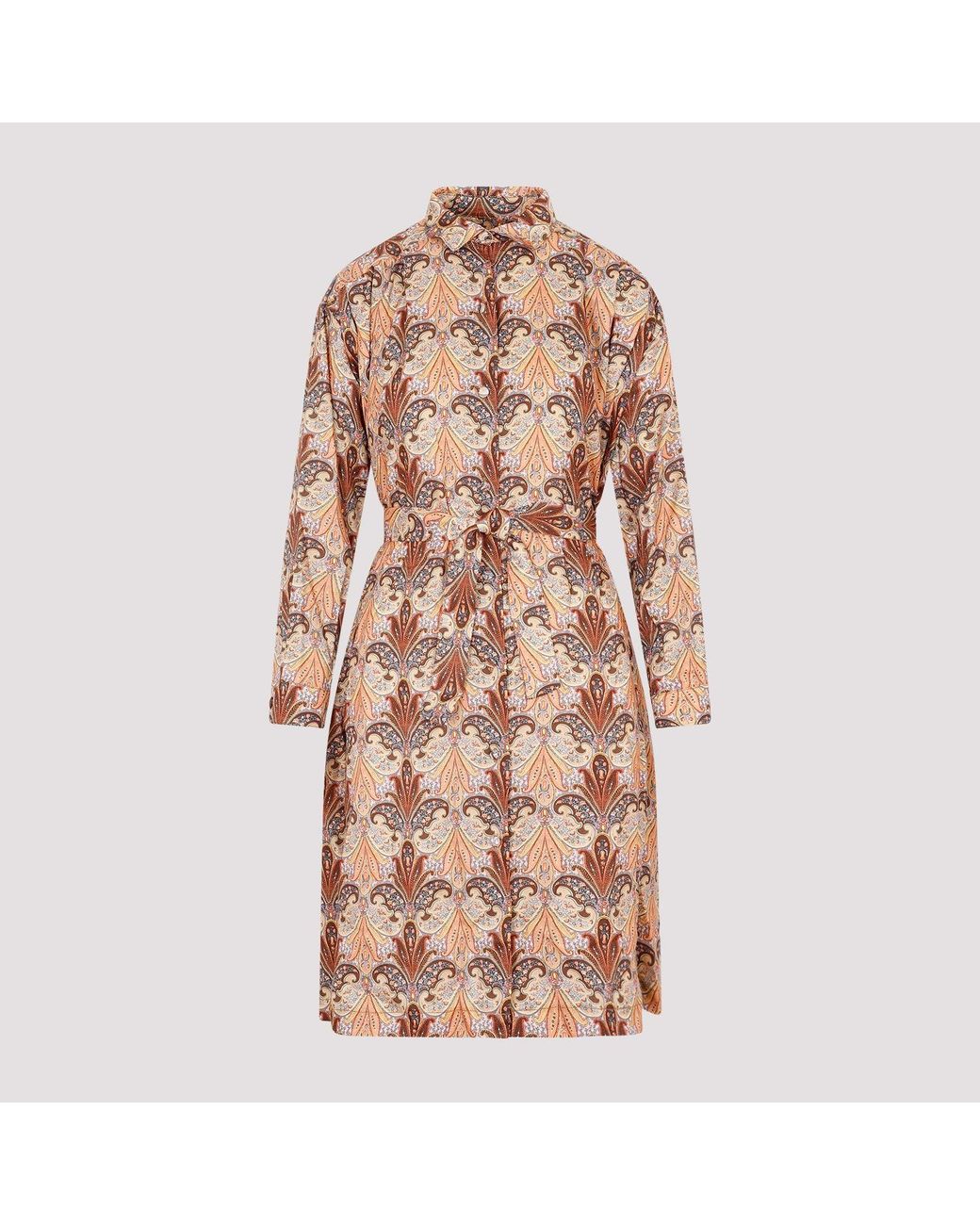 Etro Pink Printed Shirt Dress