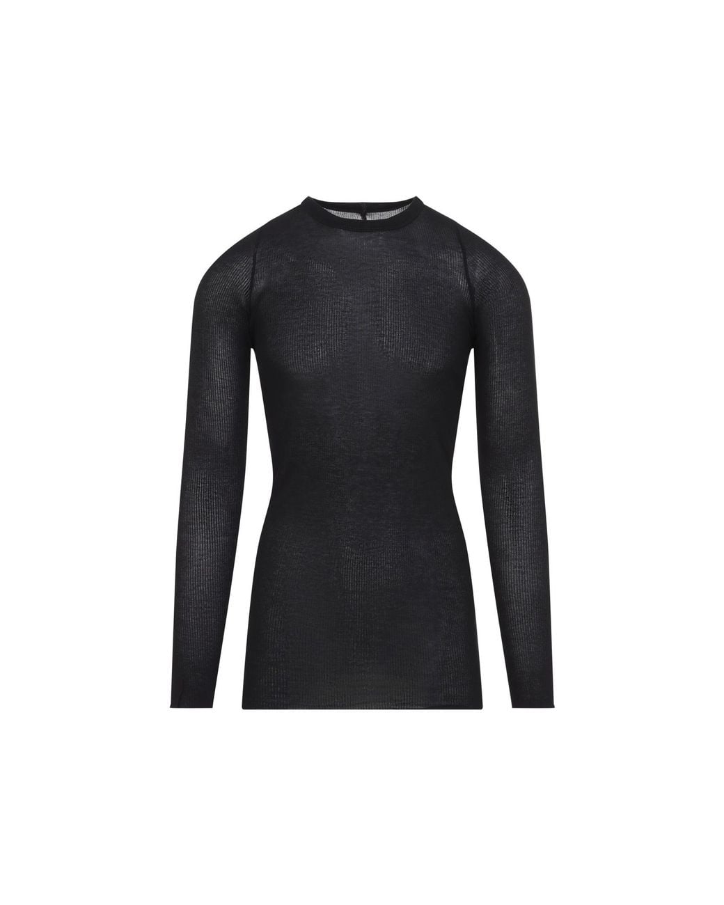Rick Owens Black Rib L/T-Shirt for men