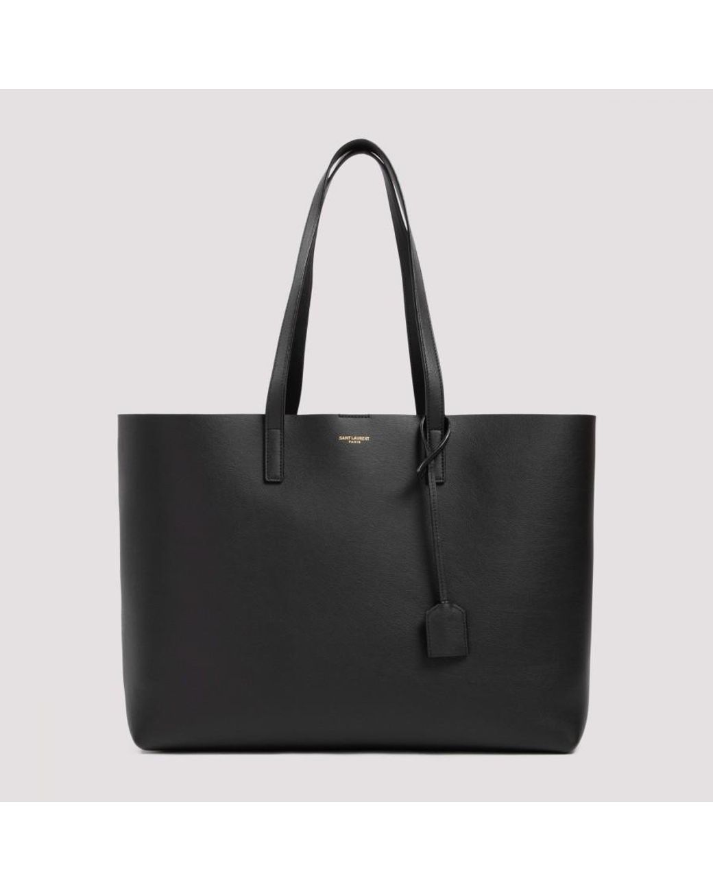 Saint Laurent Leather Shopping Bag in Black Lyst
