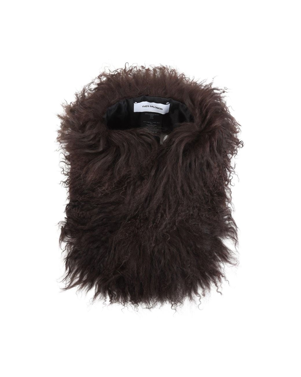 Yves Salomon Black Collar Scarf