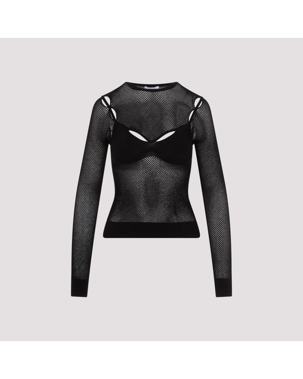 Off-White c/o Virgil Abloh Black Net Arrow Bralette Top